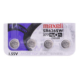 Maxell 377 Sr626sw - Bateras De Reloj De Xido Plateado De 1.