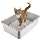 Caja De Arena De Acero Inoxidable Para Gato Y Conejo Yangbag