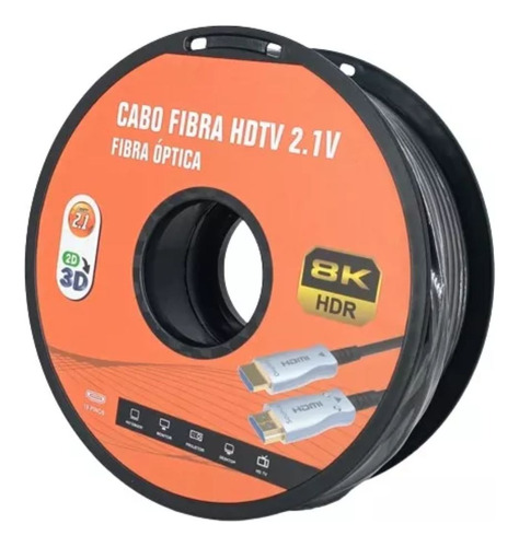 Cabo Hdmi Fibra Optica 8k 2.1 3d 30 Metros
