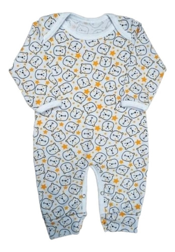 Macacão Body Algodão Estampado Roupa De Bebê Enxoval Pijama