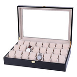 Fosinz Organizador De Caja De Reloj De 24 Ranuras, Elegante