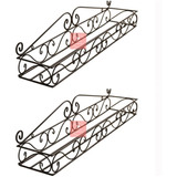 Kit Dois Suportes Floreira Sacada Em Ferro 80cm Liquidação