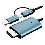 Tipo-c Micro A Hdmi Dispositivo De Pantalla Con Cable ,hd