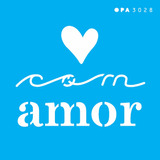 Stencil Frase Com Amor 10x10 Opa 3028