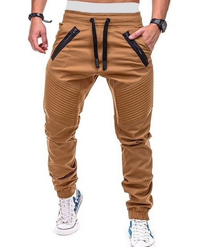 Pantalones Joggers Cargo Slim Lisos Casuales