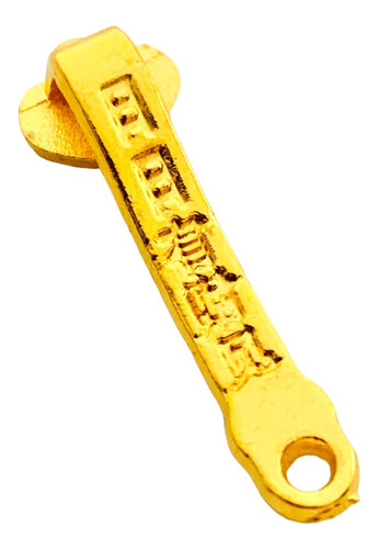 Amuleto Lingote De Oro Ruyi Chino Feng Shui Dorado Yuan Bao