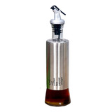 Aceitera De Vidrio Y Acero Restaurante Cocina Dispenser 22cm