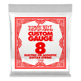 6 Cuerdas Ernie Ball Guitarra Eléctrica Acero .008 1008