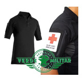 Playera Polo Fit Deportiva Azul Camisa Tactica Militar Uniforme Tactico Para Parches Logos Ventilación Turismo Trabajo 