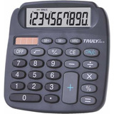 Calculadora De Mesa Truly 808a-10 Dígitos Bateria E Solar