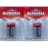 Kit 2x Bateria Alfacell 9v Pilha