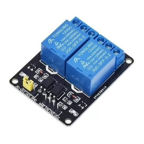 Módulo Relé 2 Canales Arduino Raspberry 12v / 5v Microcontro