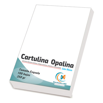 Cartulina Opalina Blanca 250gr Tam Esquela Media Carta 100pz | MercadoLibre