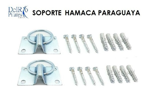 Soporte Gancho Hamaca Paraguaya 8 Tarugos + 8 Tirafondos Fab