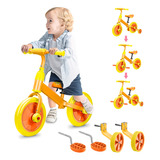 Bicicleta Infantil Niños Ajustable 12'' Con Rueda Auxiliar