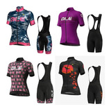 Maillot De Ciclismo Ale Mtb Bike Mujer Ruta Traje Manga Cor