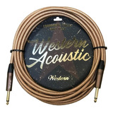 Cable Plug Tela Recto Western Acoustic Atx60 6mts Guitarra