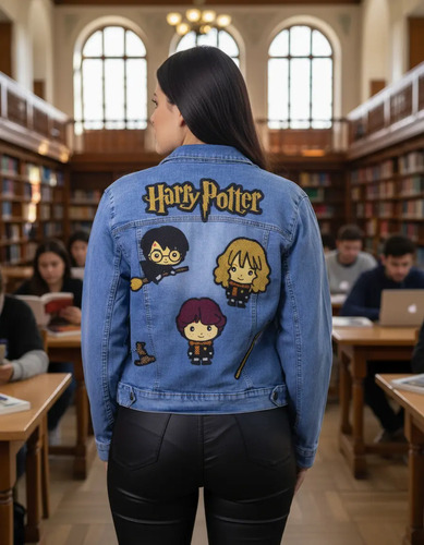 Chamarra De Mezclilla Con Aplicación De Harry Potter
