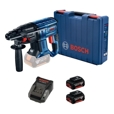 Martillo Perforador Bosch Gbh 180-li 18v Con 2 Baterías Y Maletín Turquesa