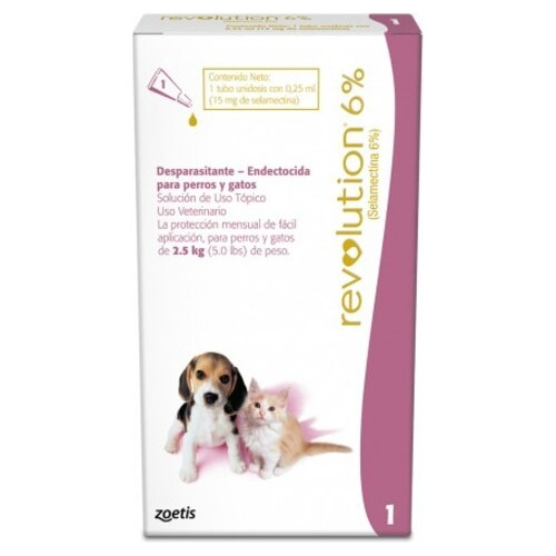 Antiparasitario Revolution 6% Perro Y Gato (2.5kg) 1 Pipeta