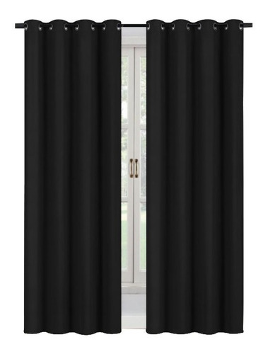 Cortinas Blackout 275cm Ancho X 215cm De Largo En 2 Páneles