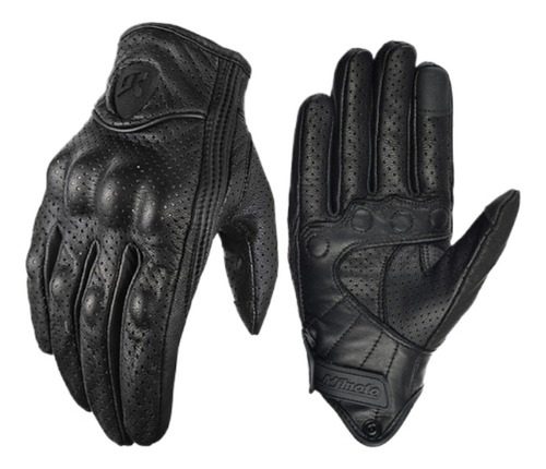 Guantes De Moto De Cuero Genuino, Guantes De Moto De Piel De