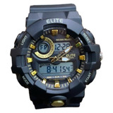 Reloj De Dama Elite Doble Hora Negro