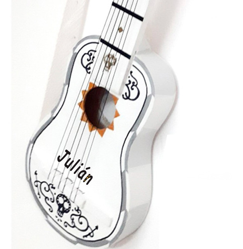 Guitarra Niños Coco Personalizada + Pua .no Es Sticker. 