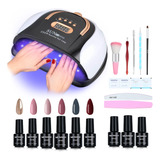 Kit De Uñas Lampara De Uñas 256w/57 Led Uv/led Base+top