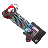 Kit Combo Gamer 4 Em 1 Teclado Mouse Headset Mousepad Tc3220