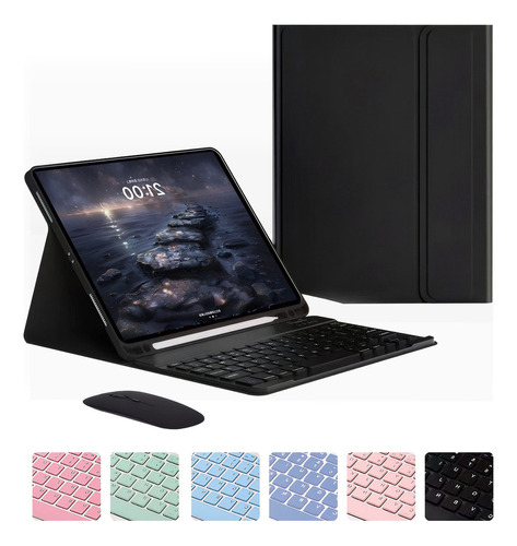 Capa Para iPad 9/8/7/air3 Três Peças Capa + Teclado + Mouse