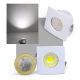 20 Mini Spot Led Embutir 3w Quadrado Biv. Branca Fria/6000k