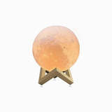 3d Luna Lámpara Réplica Lunar Brillo Recargable Touch