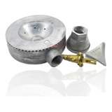 Quemador De Aluminio Extragrande Industrial Completo 13cm Incluye Ventila 1/2, Válvula Baja Presión Y Perilla Metálica