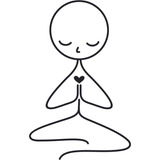 Adesivo Yoga Zen Meditação 38x60cm
