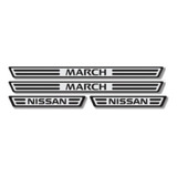 Embellecedores De Estribos Interior Autos Nissan March Neg 