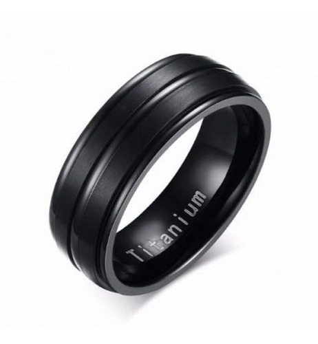 Anel Preto Masculino Feminino  De Titânio 6mm Frete Grátis