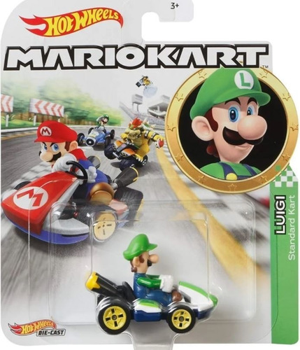 Hot Wheels Mario Kart Nintendo  Luigi Standard Kart