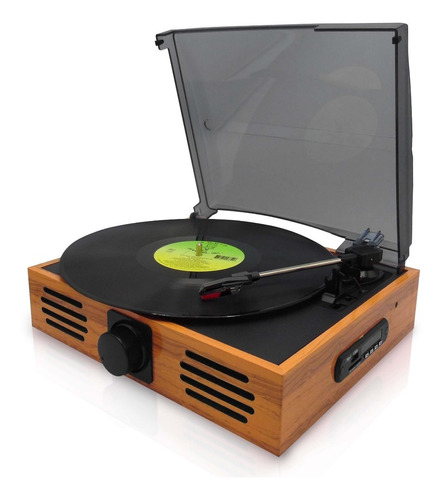 Tocadiscos Panacom Portatil Lp8794 Simil Madera