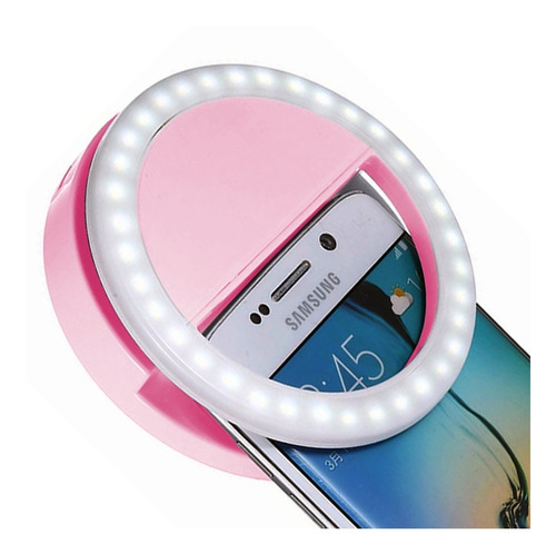 Aro De Luz Led Para Selfie Flash Celular Batería X 5 Unid