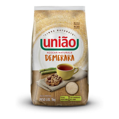Açúcar Demerara União Naturais Pacote 1kg | Frete grátis
