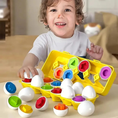 Huevos Encajables Didácticos Montessori De Figuras