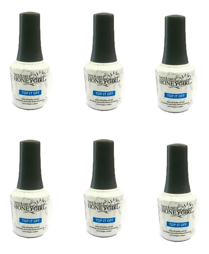 Pack 6 Top Coat Para Esmaltado Permanente Honey Girl