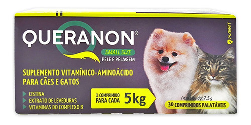 Queranon Small Size Comprimidos Palat. Cães E Gatos Até 5kg 