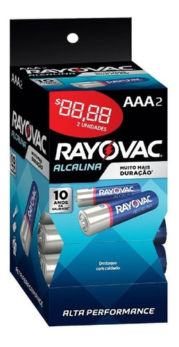 Pilha Alcalina Rayovac Aaa Palito Alcalina Caixa 32 Pçs Lr3