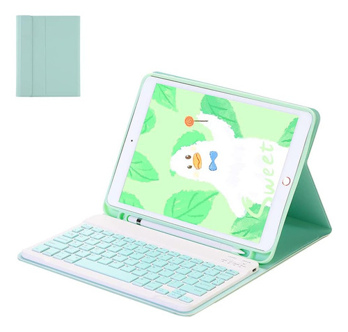 Funda Con Teclado Color Menta Para  iPad Mini 1 2 3 4 5