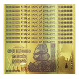 Lote 10 Notas 100 Trilhões De Dólares Zimbabwe + Certificado