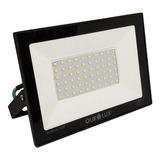 Refletor Projetor Led 50w Ourolux Superled 6500k Branco Cor Da Carcaça Preto Cor Da Luz Branco-frio 110v/220v