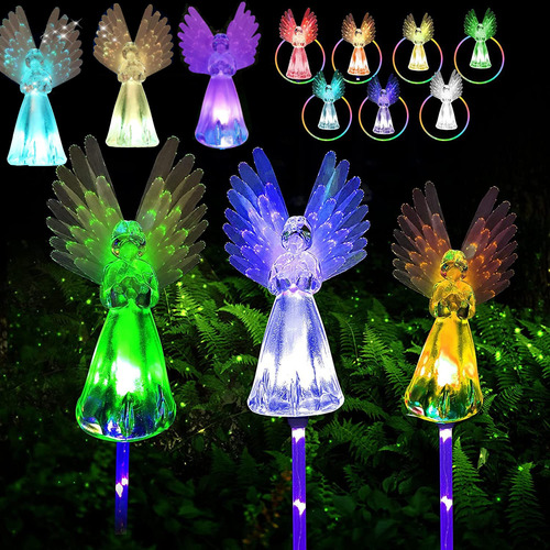 Luces Solares Tipo Ángel Para Jardines Y Césped, 6 Unidades