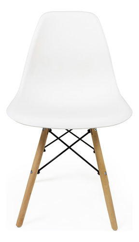 Cadeira Eames Wood Design Eiffel Sala Quarto Manicure Preto